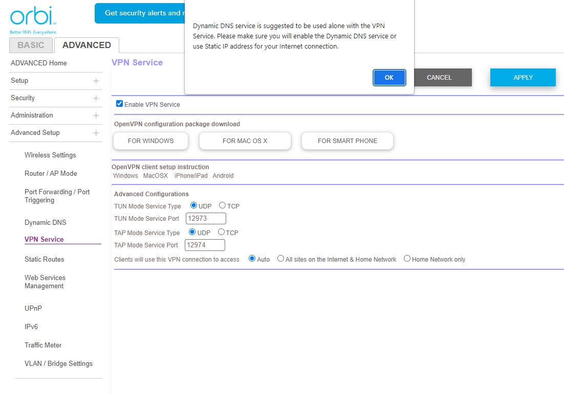 Orbi openvpn Clearance